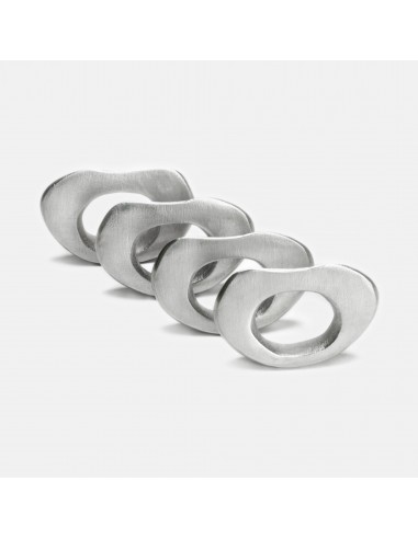 Strata Napkin Rings, Silver - set of 4 store