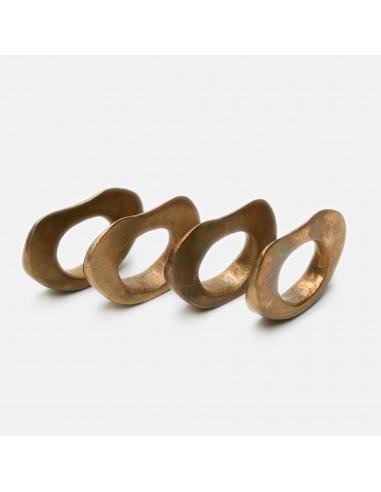 Strata Napkin Rings, Bronze - set of 4 brillant des détails fins